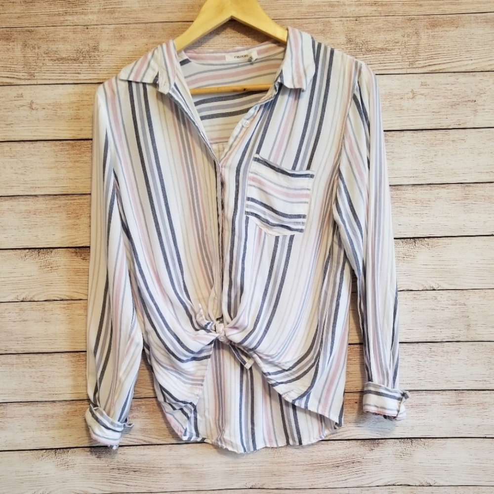 maurices striped button down blouse
